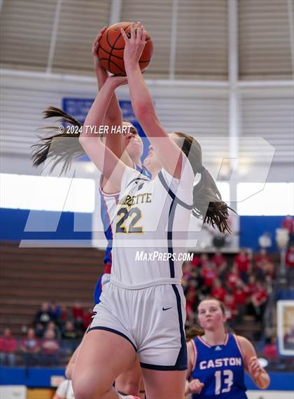 Thumbnail 1 in Caston vs. Marquette Catholic (IHSAA 1A Semi-State 7) photogallery.