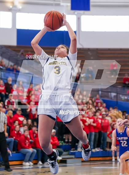 Thumbnail 2 in Caston vs. Marquette Catholic (IHSAA 1A Semi-State 7) photogallery.