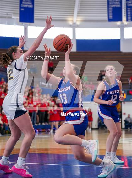 Thumbnail 2 in Caston vs. Marquette Catholic (IHSAA 1A Semi-State 7) photogallery.