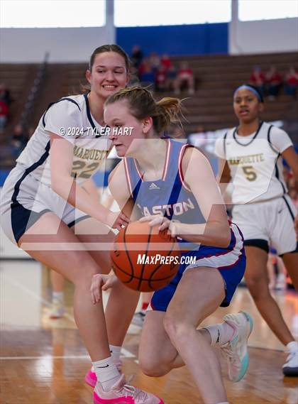 Thumbnail 2 in Caston vs. Marquette Catholic (IHSAA 1A Semi-State 7) photogallery.