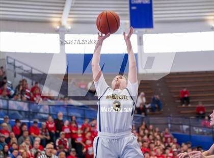 Thumbnail 3 in Caston vs. Marquette Catholic (IHSAA 1A Semi-State 7) photogallery.