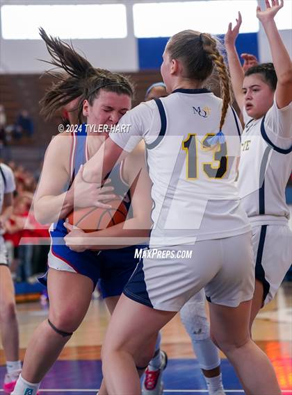 Thumbnail 1 in Caston vs. Marquette Catholic (IHSAA 1A Semi-State 7) photogallery.