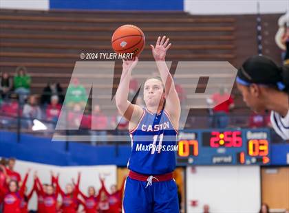 Thumbnail 2 in Caston vs. Marquette Catholic (IHSAA 1A Semi-State 7) photogallery.