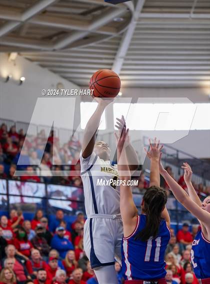 Thumbnail 1 in Caston vs. Marquette Catholic (IHSAA 1A Semi-State 7) photogallery.