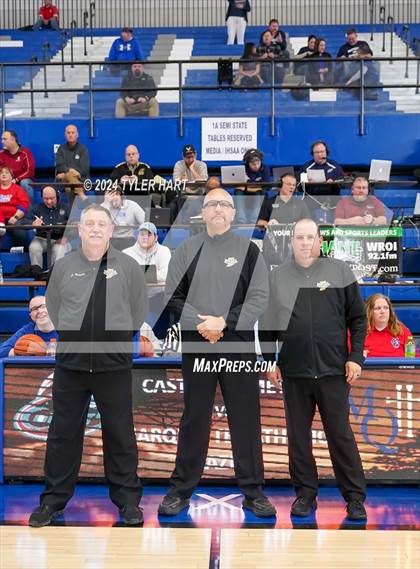 Thumbnail 1 in Caston vs. Marquette Catholic (IHSAA 1A Semi-State 7) photogallery.