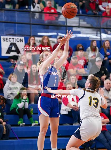 Thumbnail 2 in Caston vs. Marquette Catholic (IHSAA 1A Semi-State 7) photogallery.