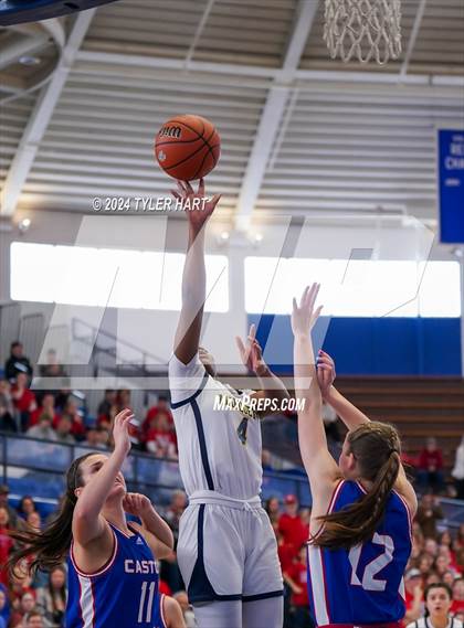 Thumbnail 3 in Caston vs. Marquette Catholic (IHSAA 1A Semi-State 7) photogallery.