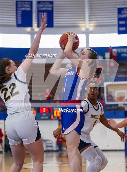 Thumbnail 1 in Caston vs. Marquette Catholic (IHSAA 1A Semi-State 7) photogallery.