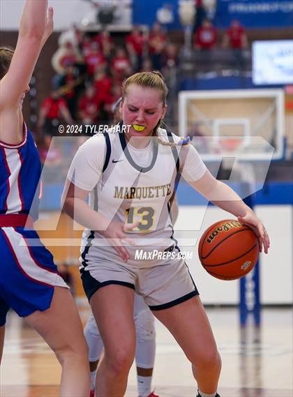 Thumbnail 3 in Caston vs. Marquette Catholic (IHSAA 1A Semi-State 7) photogallery.