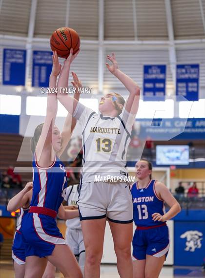 Thumbnail 2 in Caston vs. Marquette Catholic (IHSAA 1A Semi-State 7) photogallery.