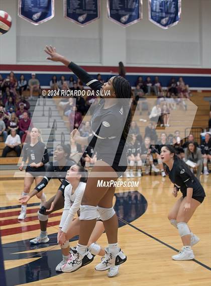 Thumbnail 3 in Tompkins vs George Ranch (UIL Volleyball 6A D2 Bi-District) photogallery.