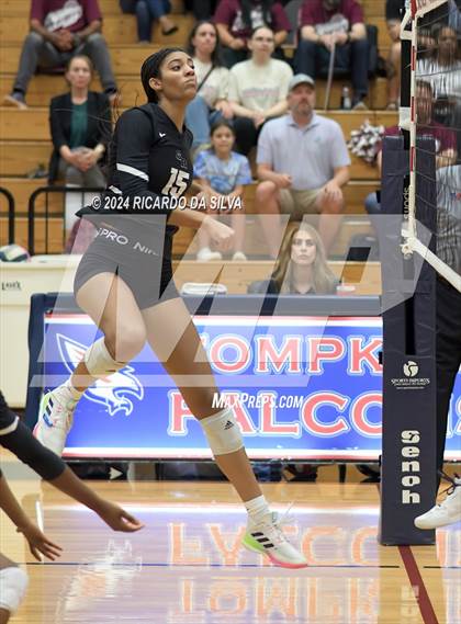 Thumbnail 2 in Tompkins vs George Ranch (UIL Volleyball 6A D2 Bi-District) photogallery.