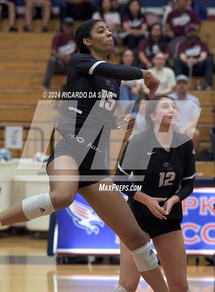 Thumbnail 3 in Tompkins vs George Ranch (UIL Volleyball 6A D2 Bi-District) photogallery.