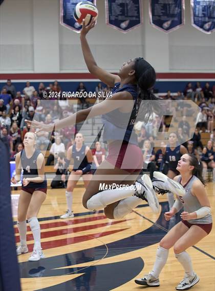 Thumbnail 1 in Tompkins vs George Ranch (UIL Volleyball 6A D2 Bi-District) photogallery.