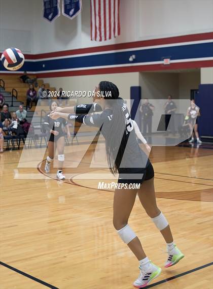 Thumbnail 3 in Tompkins vs George Ranch (UIL Volleyball 6A D2 Bi-District) photogallery.