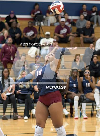 Thumbnail 2 in Tompkins vs George Ranch (UIL Volleyball 6A D2 Bi-District) photogallery.