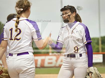 Thumbnail 2 in Guerin Catholic vs Yorktown (IHSAA Sectional Championship) photogallery.