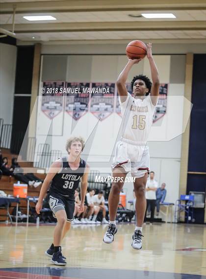 Thumbnail 3 in Oaks Christian vs Loyola HS (17th Annual Rose City Round Ball Classic) photogallery.