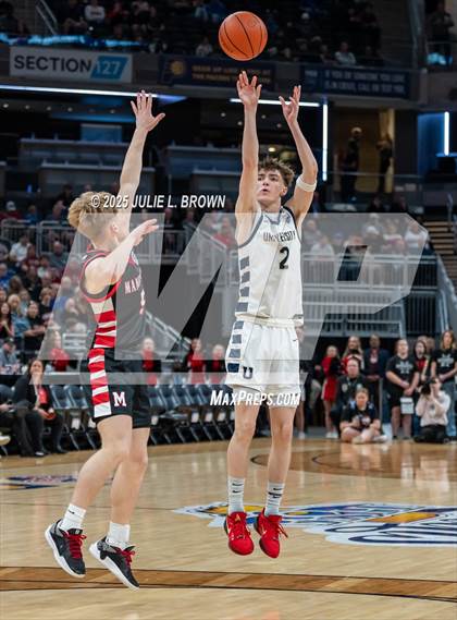 Thumbnail 3 in University vs. Manchester (IHSAA 2A Final) photogallery.