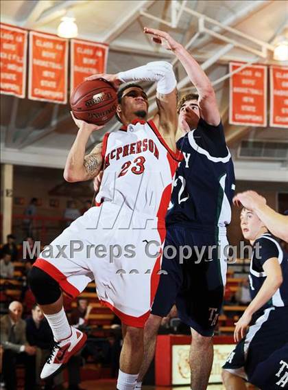 Thumbnail 1 in WichitaTrinity Academy vs. McPherson (KSHSAA 4A Substate 1st Round) photogallery.
