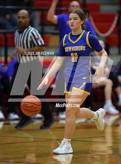 Thumbnail 3 in Brownsboro vs. North Lamar (UIL 4A D2 Area Basketball Playoff) photogallery.