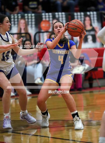 Thumbnail 3 in Brownsboro vs. North Lamar (UIL 4A D2 Area Basketball Playoff) photogallery.