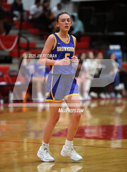 Thumbnail 3 in Brownsboro vs. North Lamar (UIL 4A D2 Area Basketball Playoff) photogallery.
