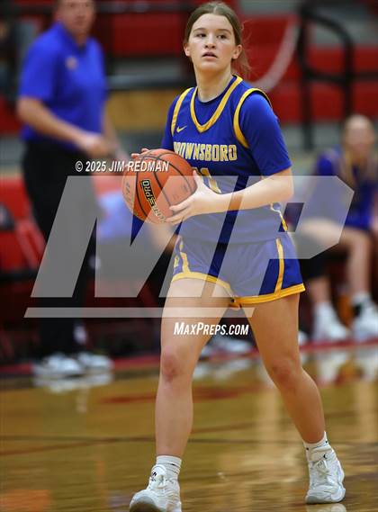 Thumbnail 3 in Brownsboro vs. North Lamar (UIL 4A D2 Area Basketball Playoff) photogallery.