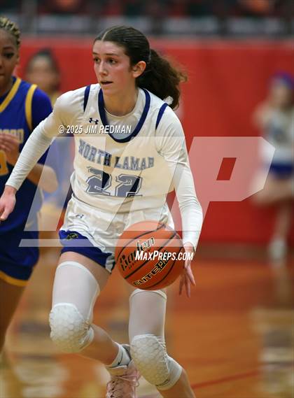 Thumbnail 3 in Brownsboro vs. North Lamar (UIL 4A D2 Area Basketball Playoff) photogallery.
