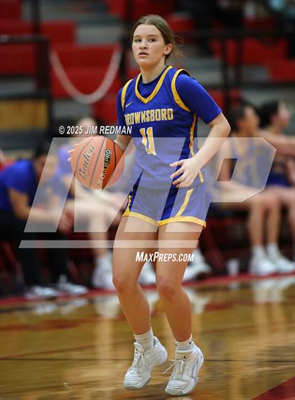 Thumbnail 3 in Brownsboro vs. North Lamar (UIL 4A D2 Area Basketball Playoff) photogallery.