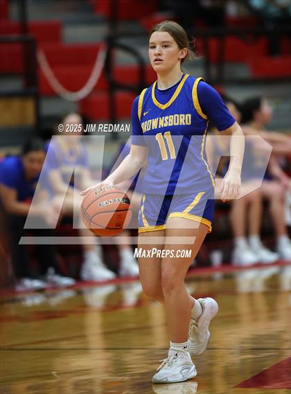 Thumbnail 2 in Brownsboro vs. North Lamar (UIL 4A D2 Area Basketball Playoff) photogallery.