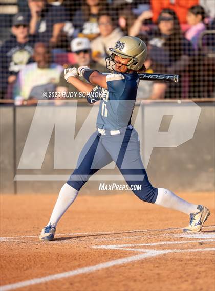 Thumbnail 2 in Otay Ranch vs. Mater Dei Catholic (CIF SDS D1 Softball Finals) photogallery.