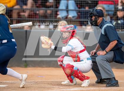 Thumbnail 2 in Otay Ranch vs. Mater Dei Catholic (CIF SDS D1 Softball Finals) photogallery.