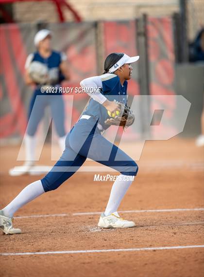 Thumbnail 1 in Otay Ranch vs. Mater Dei Catholic (CIF SDS D1 Softball Finals) photogallery.