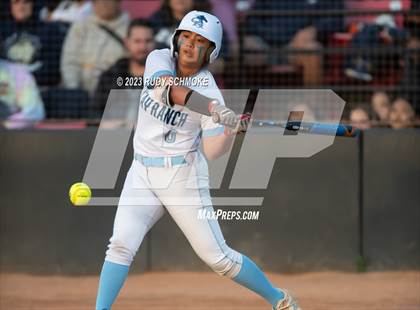 Thumbnail 3 in Otay Ranch vs. Mater Dei Catholic (CIF SDS D1 Softball Finals) photogallery.