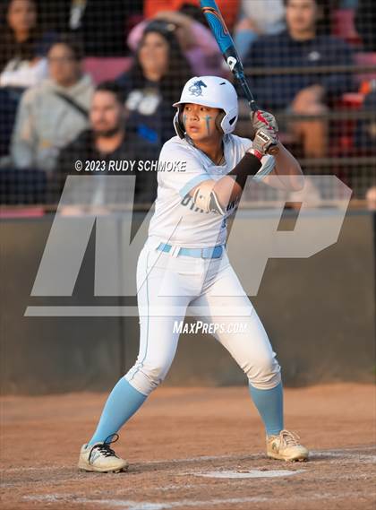 Thumbnail 2 in Otay Ranch vs. Mater Dei Catholic (CIF SDS D1 Softball Finals) photogallery.