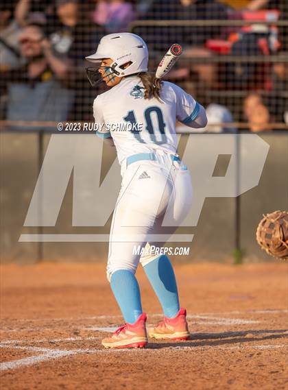 Thumbnail 1 in Otay Ranch vs. Mater Dei Catholic (CIF SDS D1 Softball Finals) photogallery.