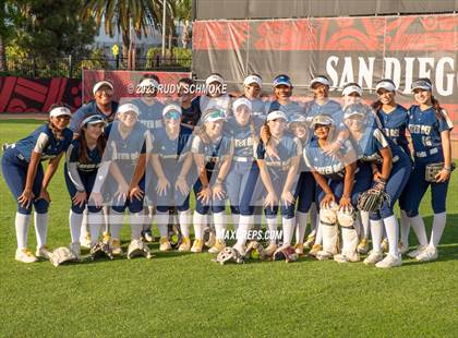 Thumbnail 2 in Otay Ranch vs. Mater Dei Catholic (CIF SDS D1 Softball Finals) photogallery.