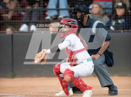Thumbnail 3 in Otay Ranch vs. Mater Dei Catholic (CIF SDS D1 Softball Finals) photogallery.