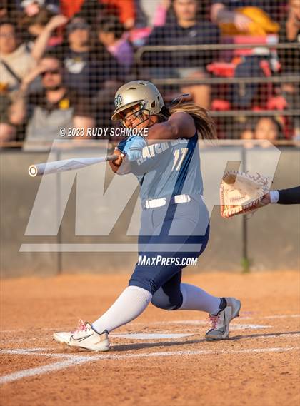 Thumbnail 1 in Otay Ranch vs. Mater Dei Catholic (CIF SDS D1 Softball Finals) photogallery.