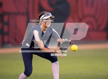Thumbnail 1 in Otay Ranch vs. Mater Dei Catholic (CIF SDS D1 Softball Finals) photogallery.