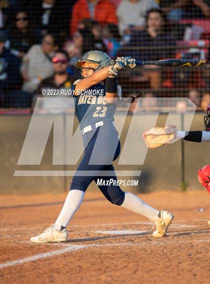 Thumbnail 1 in Otay Ranch vs. Mater Dei Catholic (CIF SDS D1 Softball Finals) photogallery.