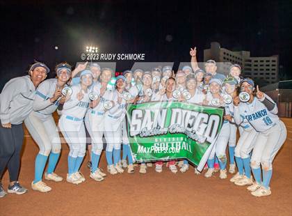 Thumbnail 1 in Otay Ranch vs. Mater Dei Catholic (CIF SDS D1 Softball Finals) photogallery.
