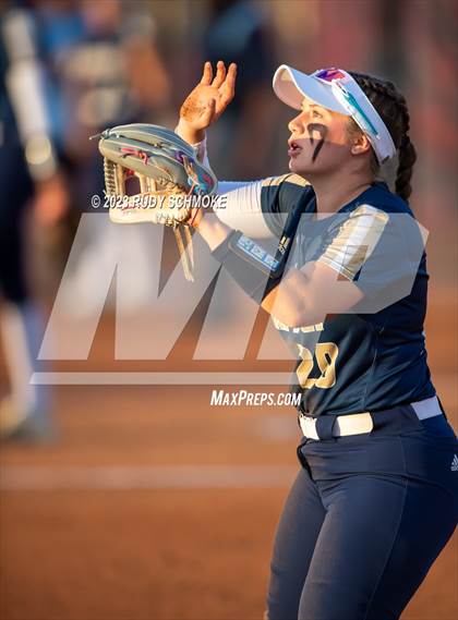 Thumbnail 2 in Otay Ranch vs. Mater Dei Catholic (CIF SDS D1 Softball Finals) photogallery.