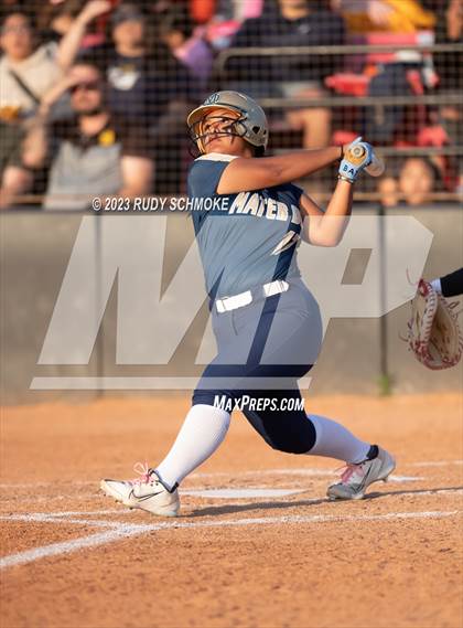 Thumbnail 3 in Otay Ranch vs. Mater Dei Catholic (CIF SDS D1 Softball Finals) photogallery.