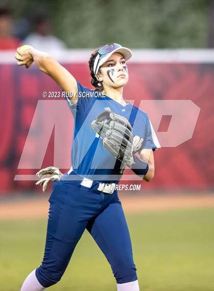 Thumbnail 1 in Otay Ranch vs. Mater Dei Catholic (CIF SDS D1 Softball Finals) photogallery.