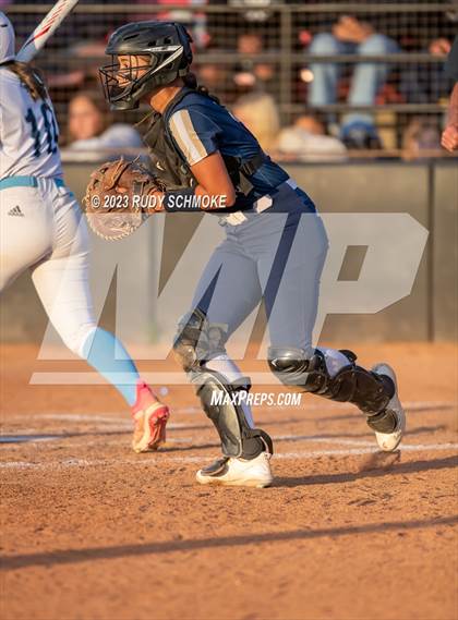 Thumbnail 2 in Otay Ranch vs. Mater Dei Catholic (CIF SDS D1 Softball Finals) photogallery.