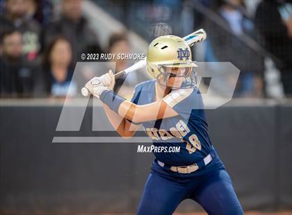 Thumbnail 2 in Otay Ranch vs. Mater Dei Catholic (CIF SDS D1 Softball Finals) photogallery.