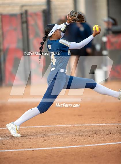 Thumbnail 3 in Otay Ranch vs. Mater Dei Catholic (CIF SDS D1 Softball Finals) photogallery.