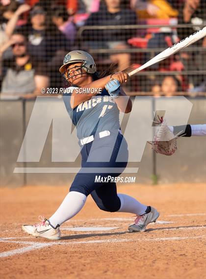 Thumbnail 2 in Otay Ranch vs. Mater Dei Catholic (CIF SDS D1 Softball Finals) photogallery.